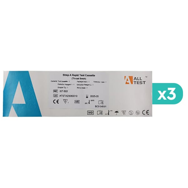 3x All Test Strep A Rapid Test Cassette 3x1 copë