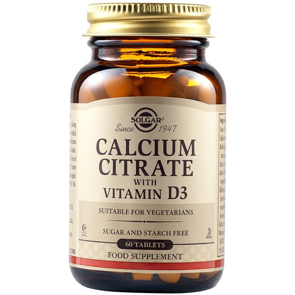 Solgar Calcium Citrate with Vitamin D3 60 tableta
