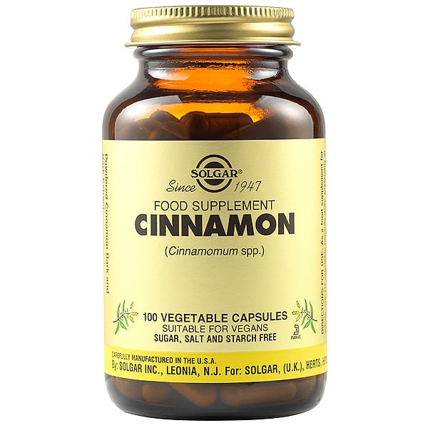 Solgar Cinnamon 100 kapsula vegjetariane