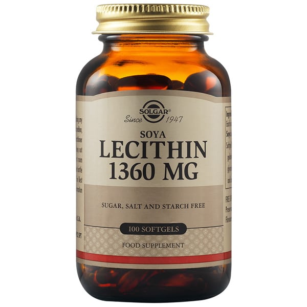 Solgar Lecithin 1360mg 100 kapsula të buta