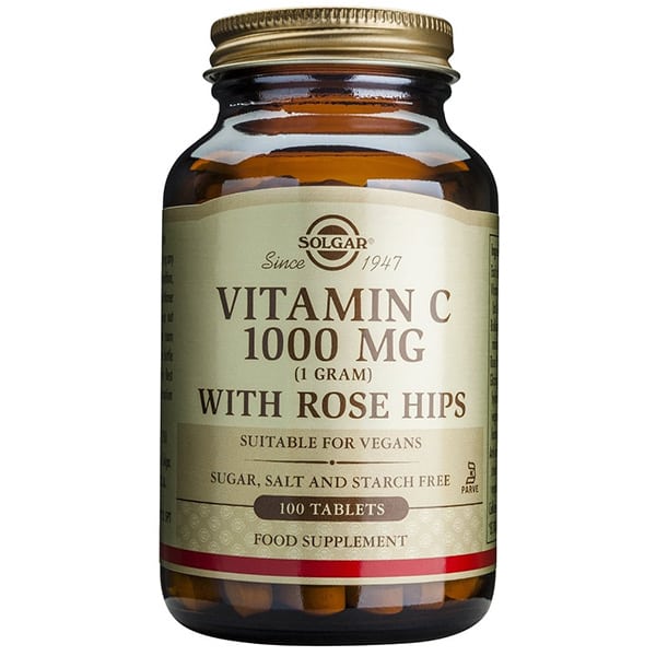 Solgar Vitamin C 1000mg with Rose Hips 100 tableta