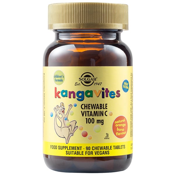 Solgar Kangavites Vitamin C 100mg 90 tableta përtypëse