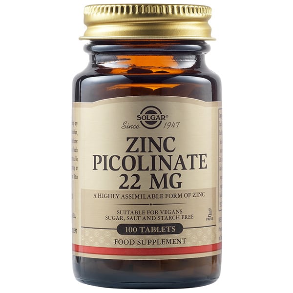 Solgar Zinc Picolinate 22mg 100 tableta
