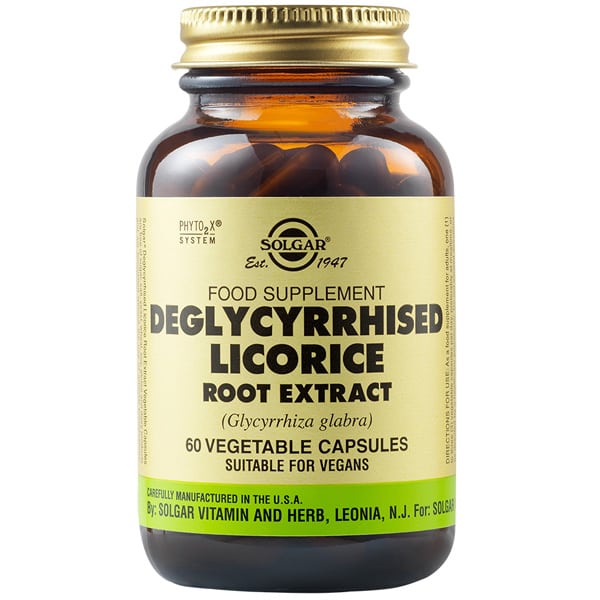 Solgar Deglycyrrhised Licorice Root Extract 60 kapsula vegjetariane