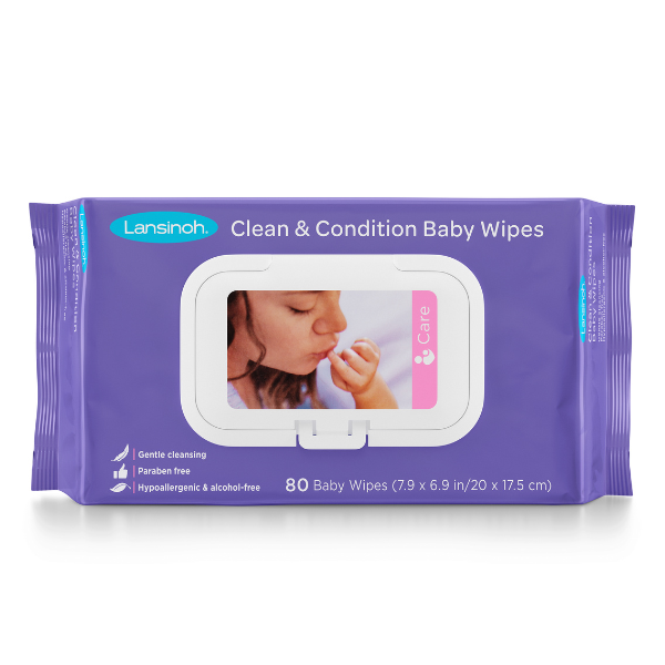 Lansinoh Clean & Condition Baby Wipes 80 copë