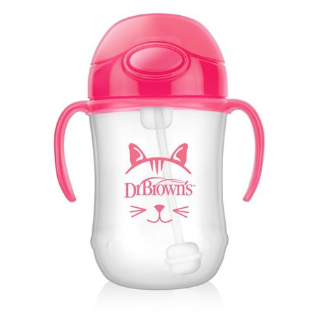 Dr. Brown's Baby's First Straw Cup 6m+ Pink 270 ml