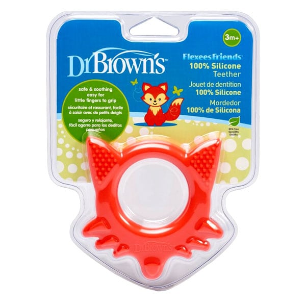 Dr. Brown's Silicone Teether Fox 3m+ 17/TE003 1 copë