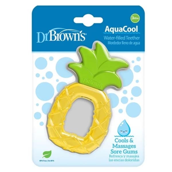 Dr. Brown's Aqua Cool Teething Pineapple Silicone Cooling Ring 3m+ 1 copë