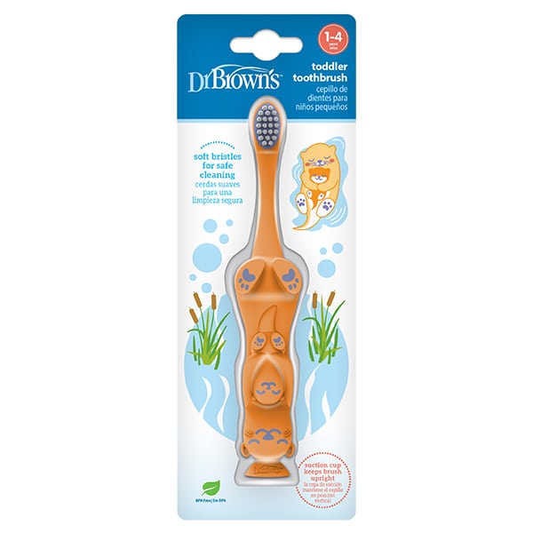 Dr. Brown's Baby Toothbrush Otter 0-4 years 1 copë - Portokalli
