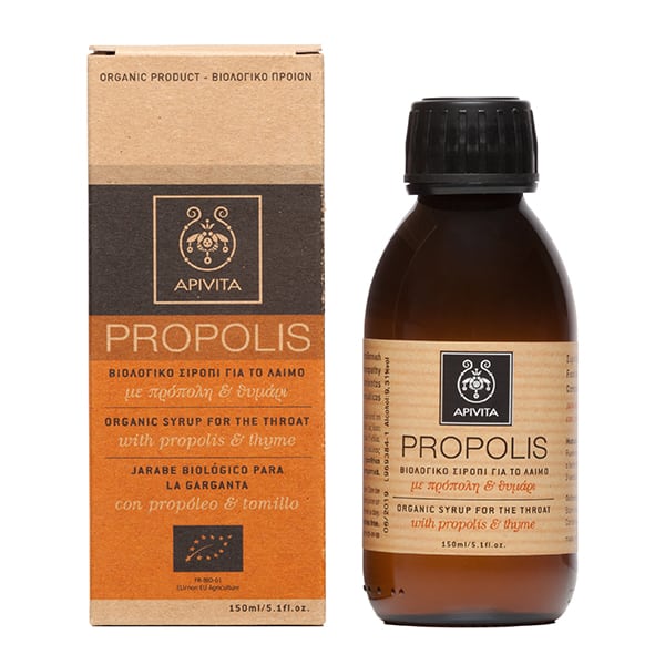 Apivita Propolis Organic Syrup for the Throat with Propolis & Thyme 150 ml