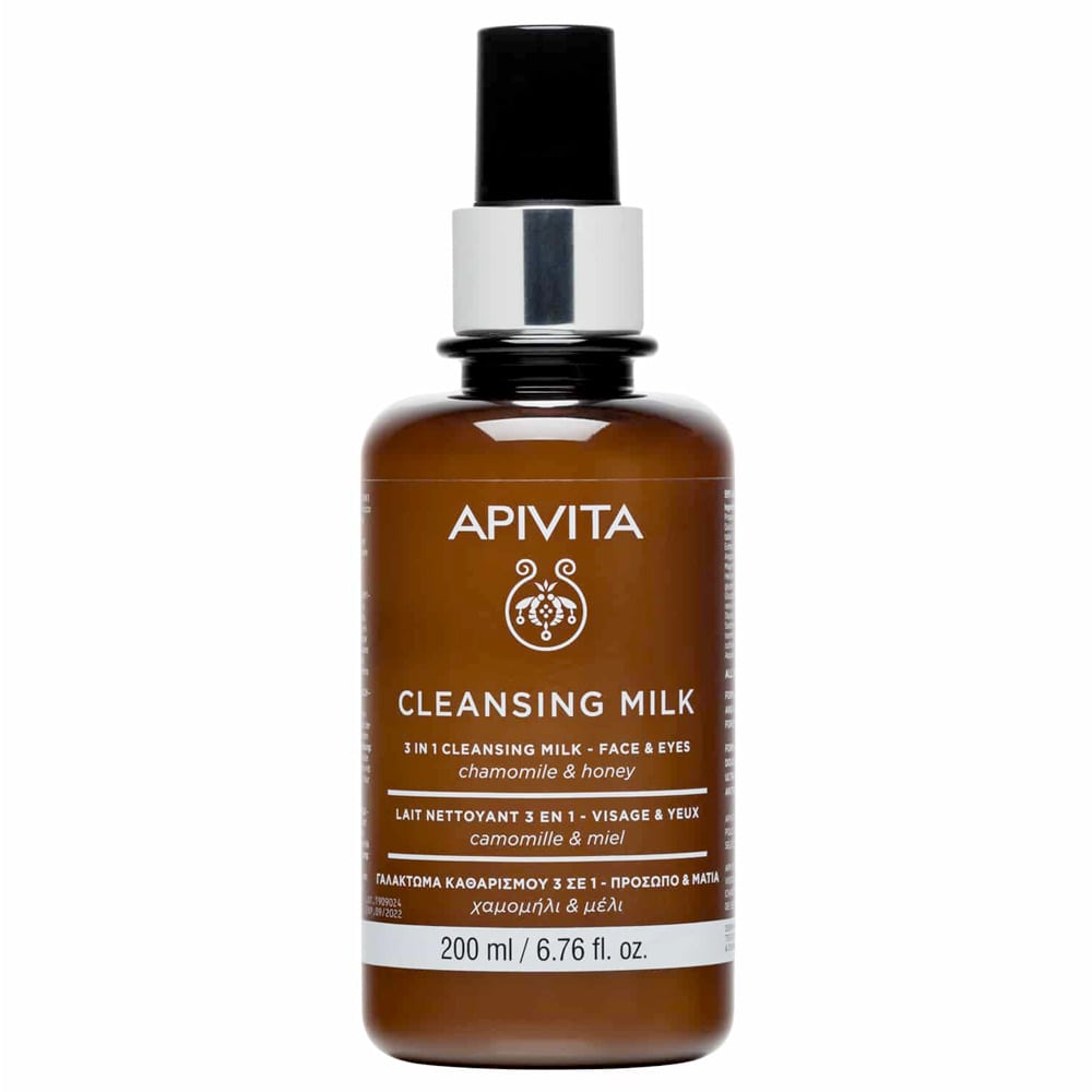 Apivita 3 in 1 Cleansing Milk for Face & Eyes with Chamomile & Honey 200 ml