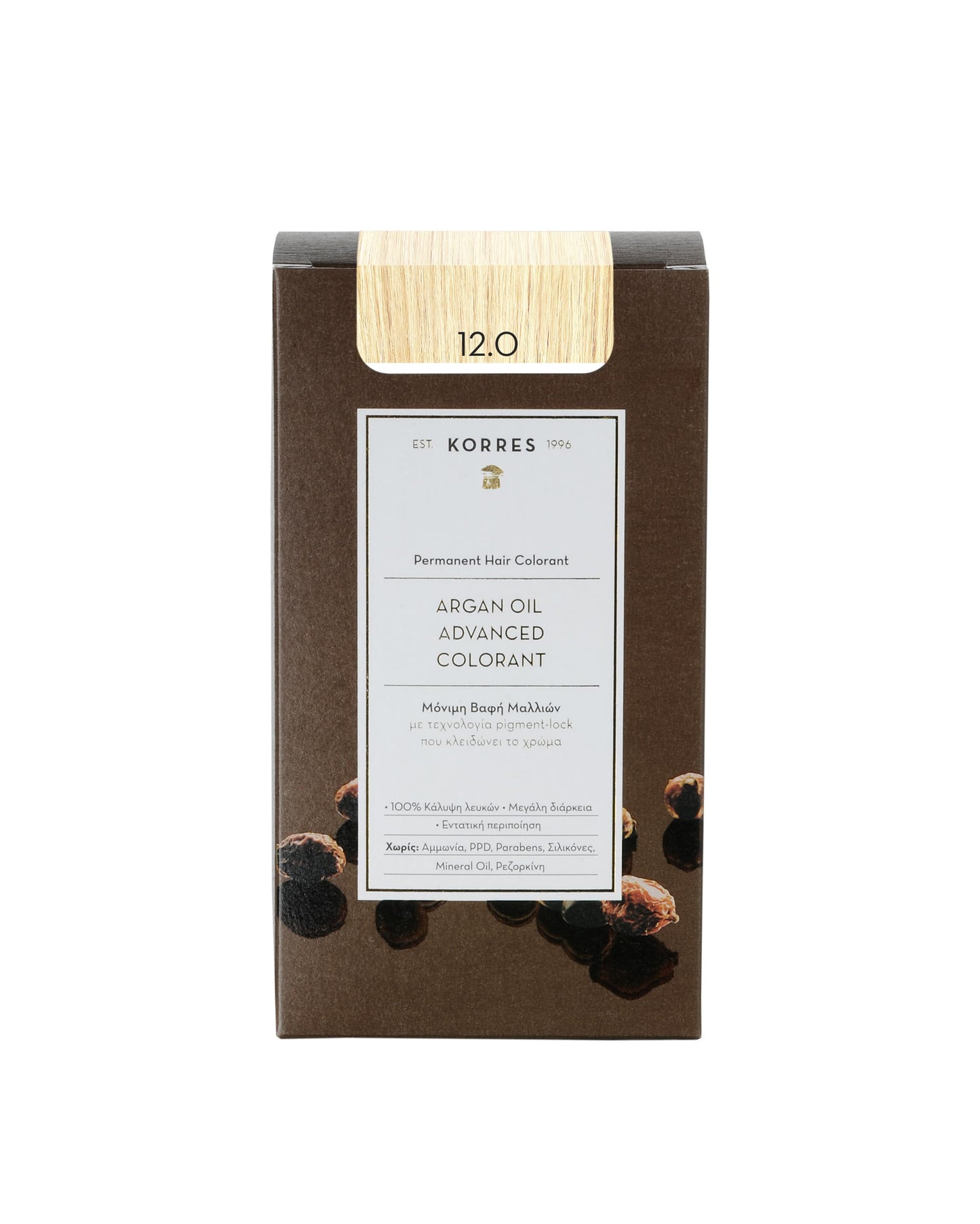 Korres Argan Oil Advanced Colorant with Pigment-Lock Technology 12.0 Special Blonde 50 ml