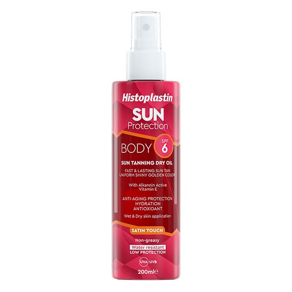 Histoplastin Sun Protection Tanning Dry Oil Body Satin Touch SPF6 200 ml