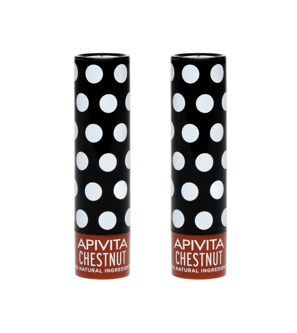 2 x Apivita Lip Care Chestnut 2x4.4gr