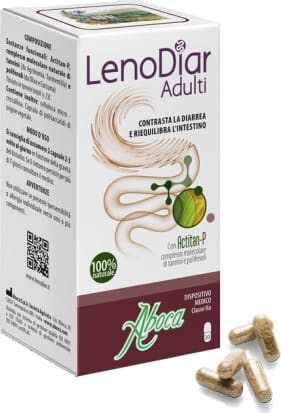 Aboca Lenodiar Adult Food Supplement for the treatment of Acute Diarrhea 20 ndeshje