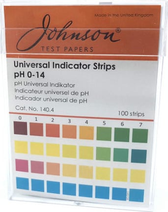 Johnson Test Papers Universal Indicator Strips Ph 0-14 100 copë