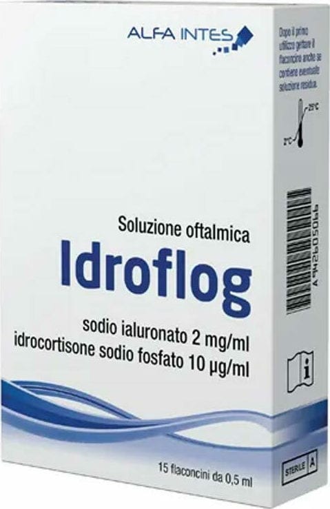 Alfa Intes Idroflog Eye Drops with Sodium Hyaluronate 15x0.5ml