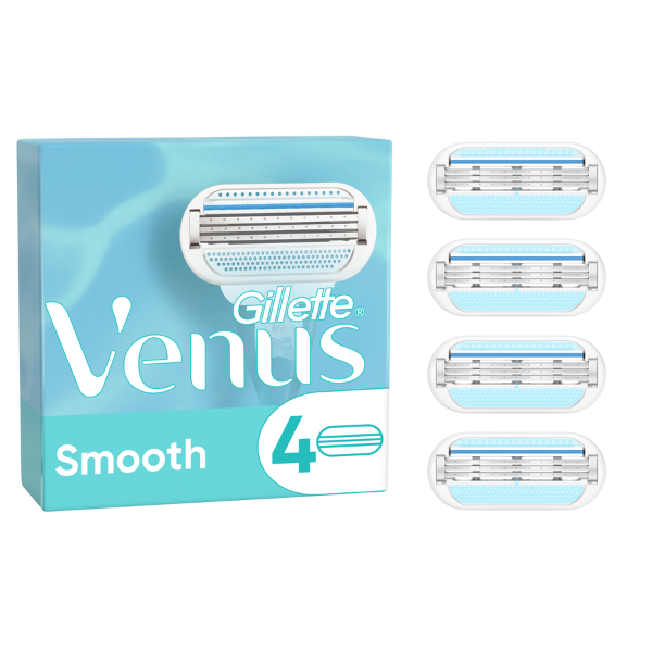 Gillette Venus Smooth Women's Razor Blade Refills 4 copë