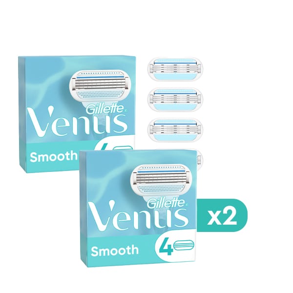 2x Gillette Venus Smooth Women's Razor Blade Refills 2x4 copë