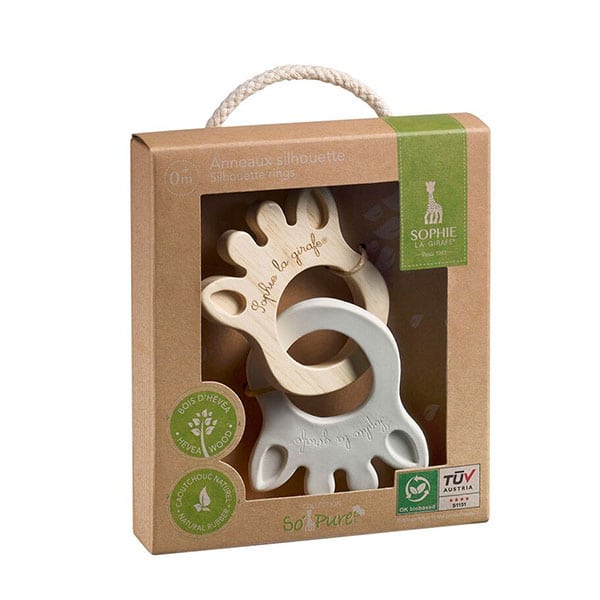 Sophie la Girafe So Pure Silhouette Teething Rings 0m+ 1 copë