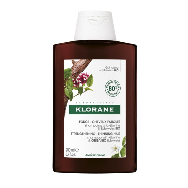 Klorane Strengthening - Thining Hair Loss Shampoo with Quinine & Organic Edelweiss 200 ml