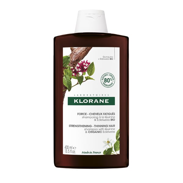 Klorane Strengthening - Thinning Hair Loss Shampoo with Quinine & Organic Edelweiss 400 ml
