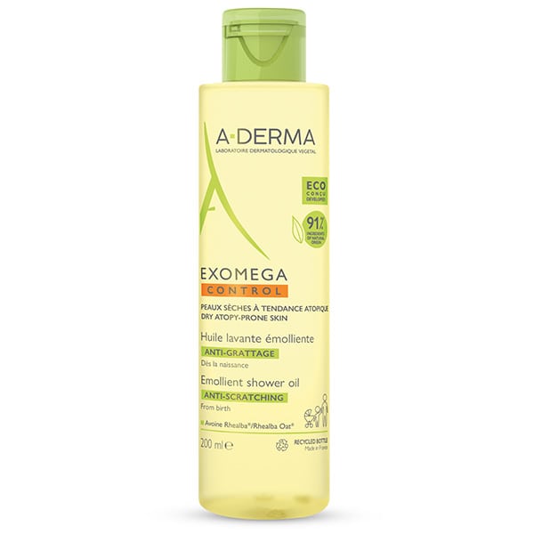 A-Derma Exomega Control Emollient Shower Oil Against Itching 200 ml