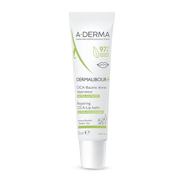 A-Derma Dermalibour+ Repairing Cica-Lip Balm Lip Balm for Chapped & Dry Lips 15 ml