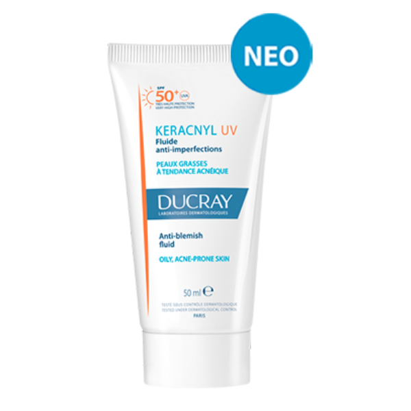 Ducray Keracnyl UV SPF50+ Anti-Blemish Fluid for Oily & Acne-Prone Skin 50 ml