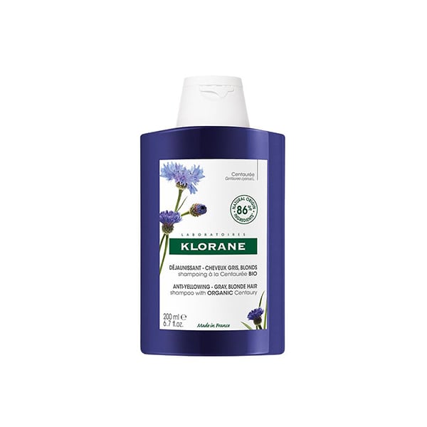 Klorane Anti-Yellowing Shampoo with Organic Centaury for Grey & Blonde Hair 200 ml
