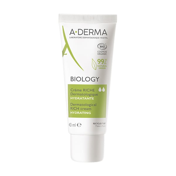 A-Derma Biology Moisturizing Cream with Rich Texture for Fragile Skin 40 ml