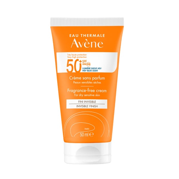 Avene Invisible Finish Fragrance-Free Cream for Dry Sensitive Skin SPF50+ 50 ml