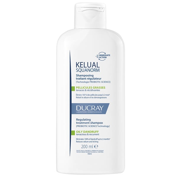 Ducray Kelual Squanorm Regulating Treatment Shampoo for Oily Dandruff 200 ml