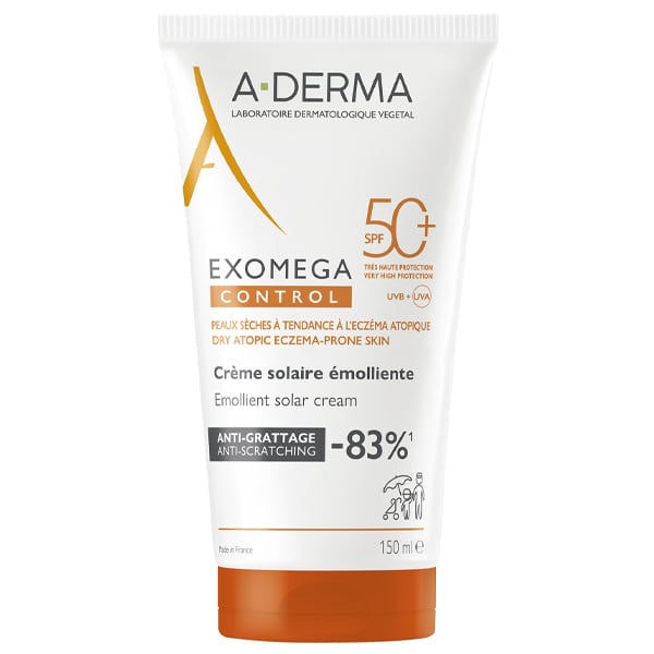 A-Derma Exomega Control Emollient Solar Cream SPF50+ 150 ml