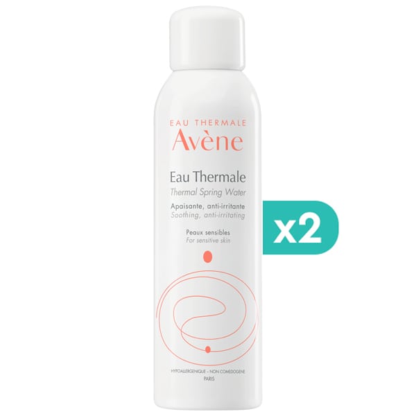 2x Avene Thermal Spring Water Spray Soothing & Anti-Irritating 2x150ml