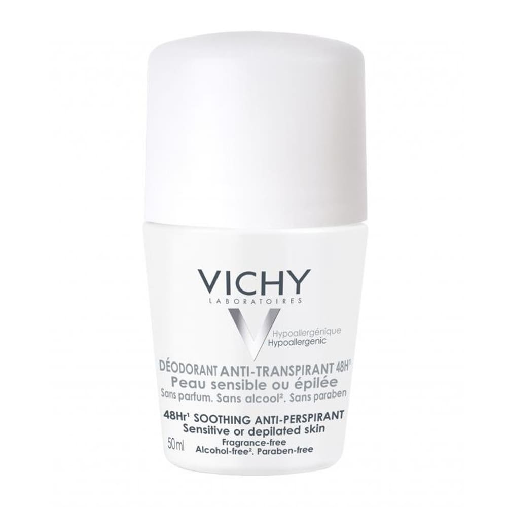 Vichy Deodorant 48h Soothing Anti-perspirant Roll-On for Sensitive or Depilated Skin 50 ml