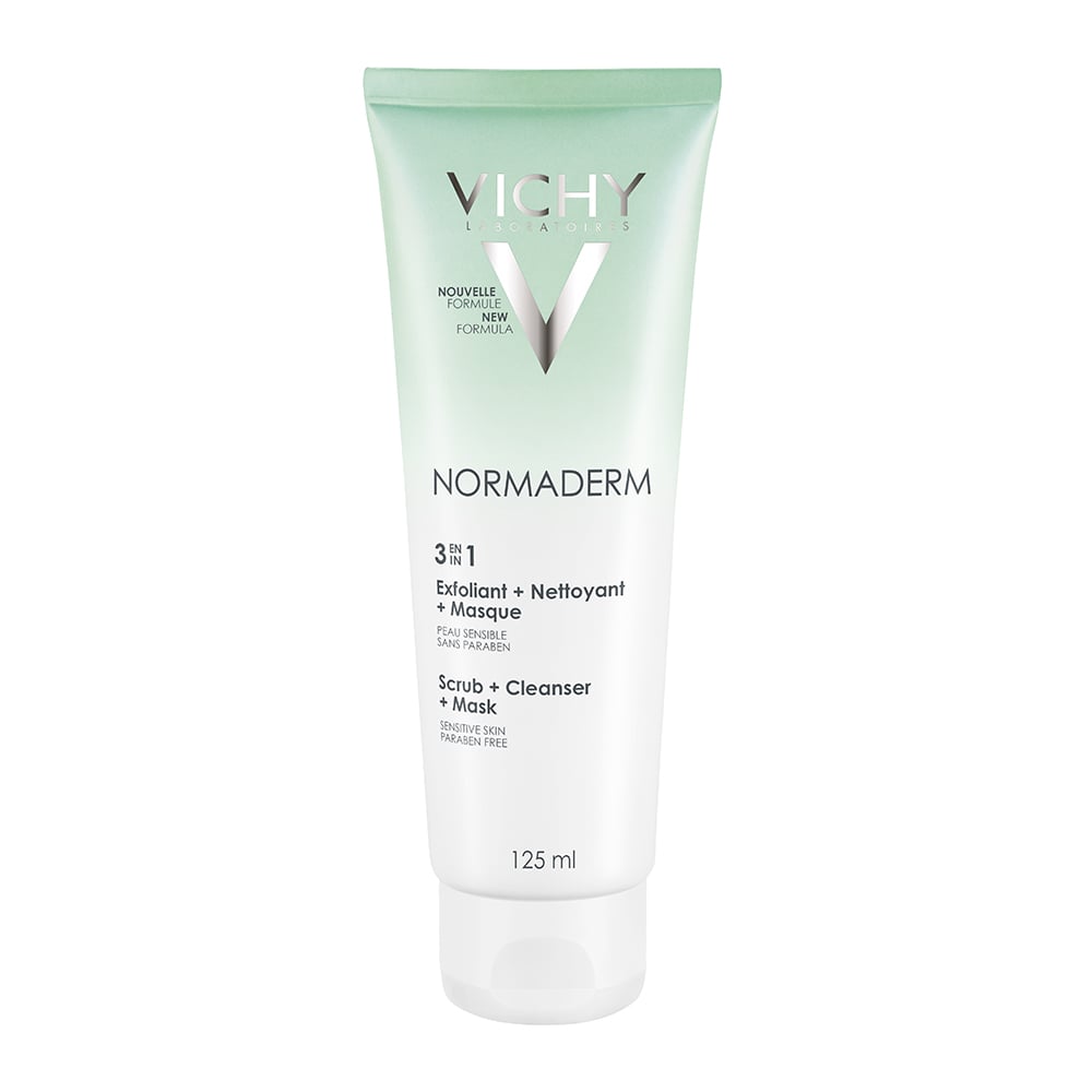 Vichy Normaderm 3in1 Scrub, Cleanser & Mask for Sensitive Skin 125 ml