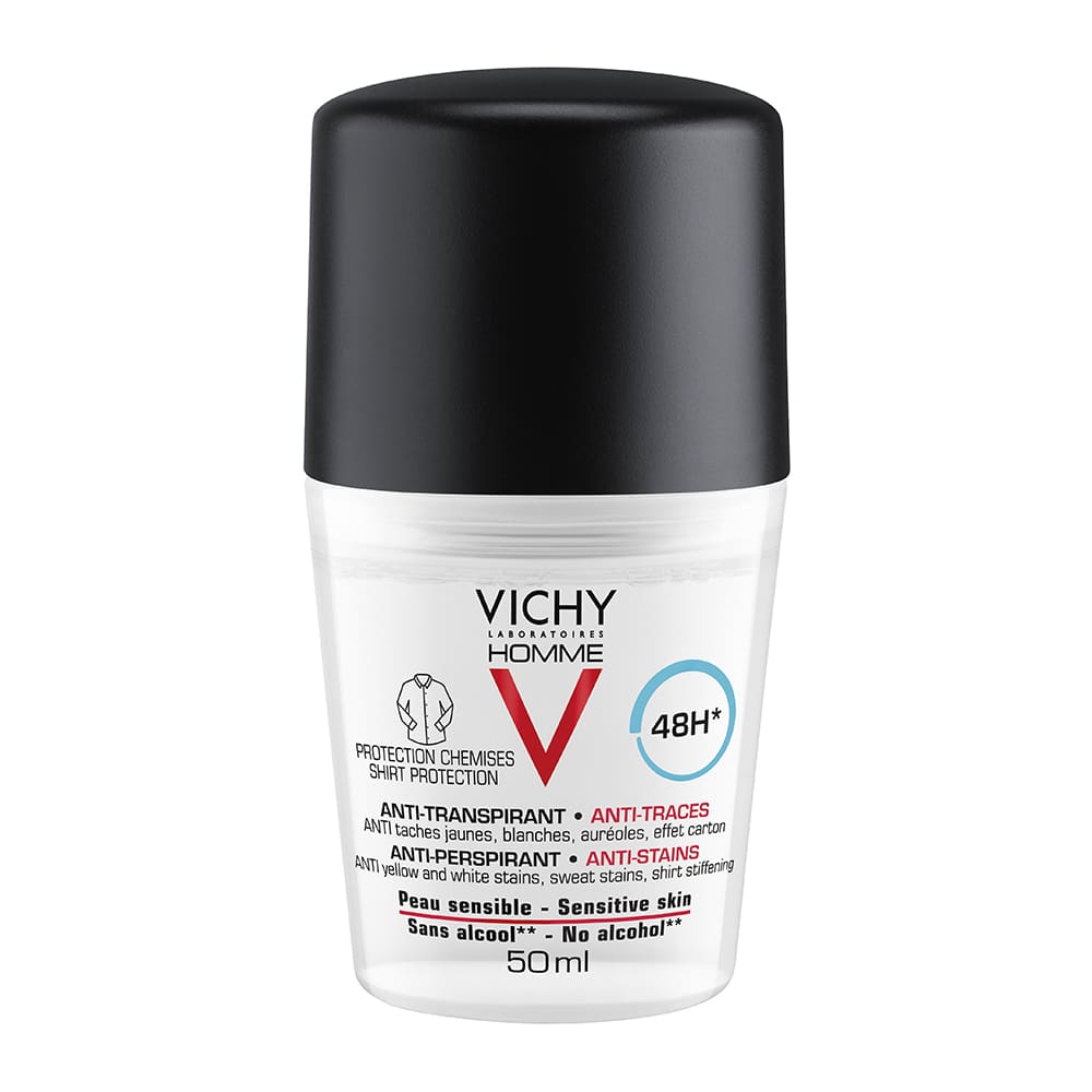 Vichy Homme Deo Roll-On Anti-Stains 48h 50 ml