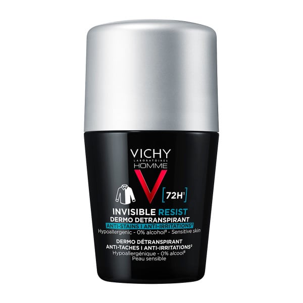 Vichy Homme Invisible Resist Deodorant Roll-On 72h 50 ml