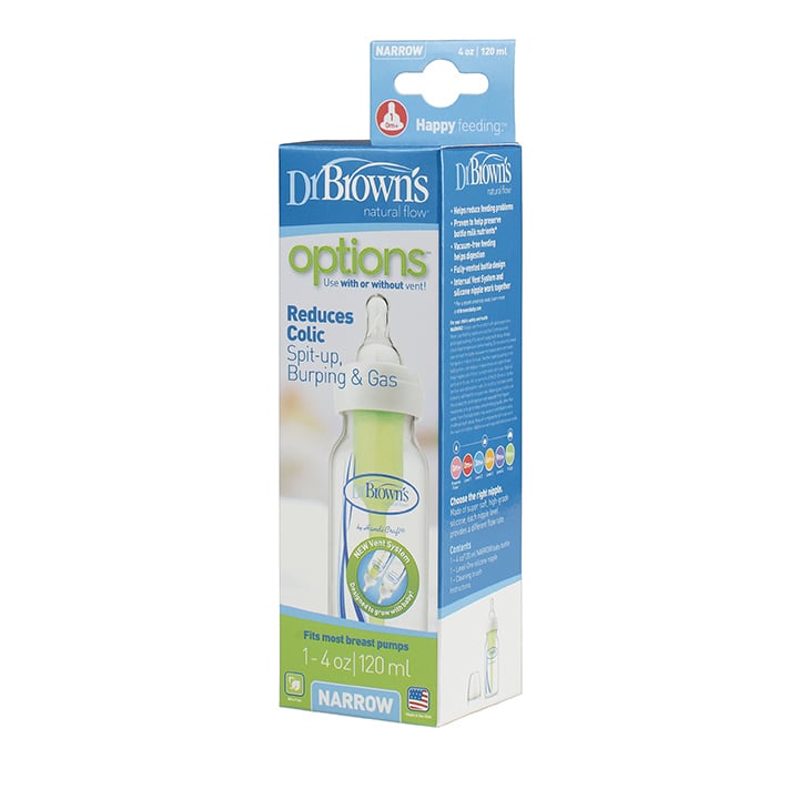 Dr. Brown's Options SB 41005 Plastic Baby Bottle with Narrow Neck & Silicone Teat 120 ml