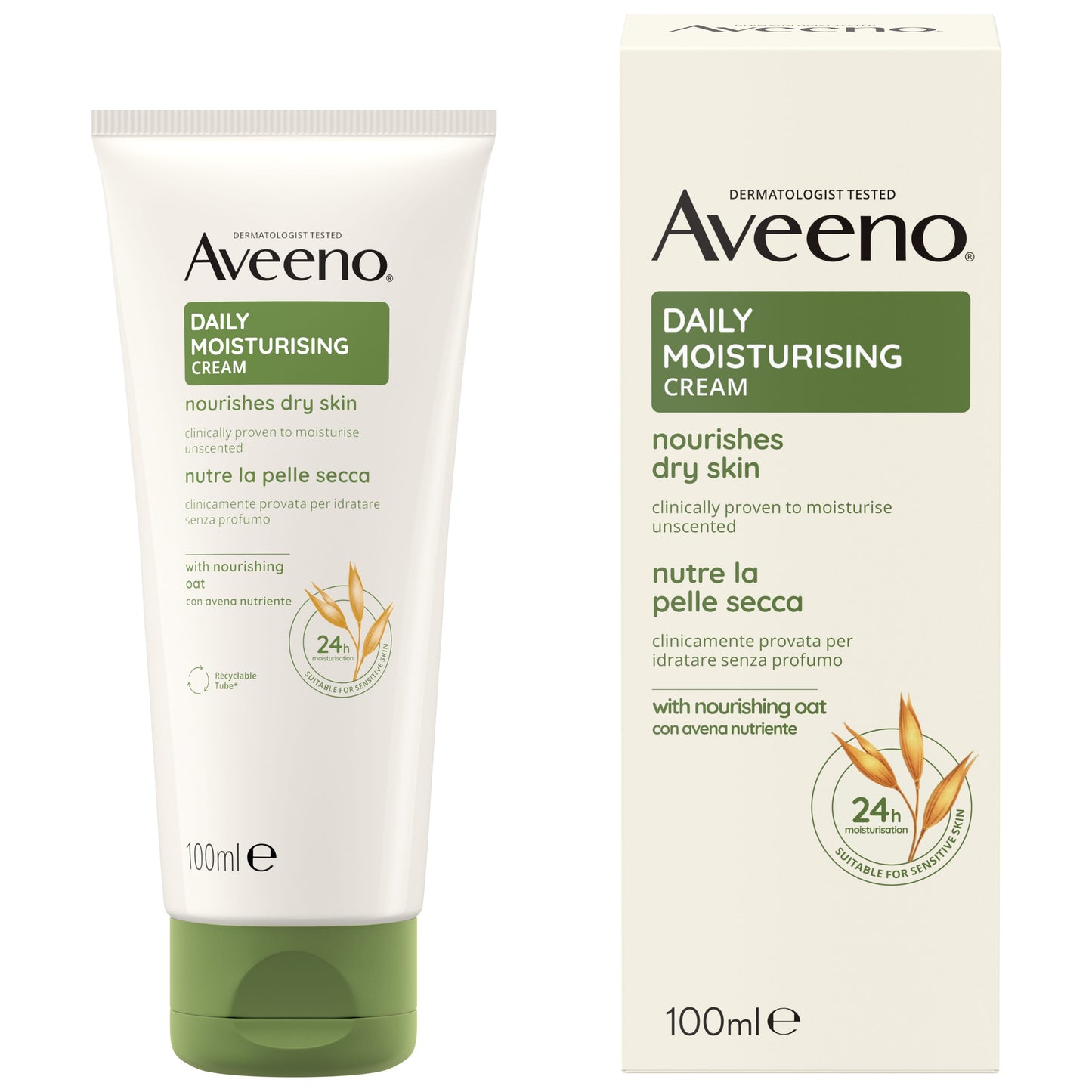 Aveeno Daily Moisturising Face & Body Cream 100 ml