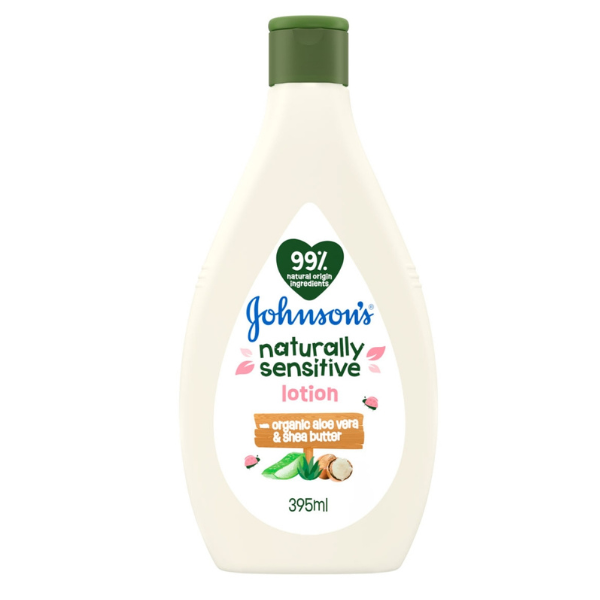 Johnson's Naturally Sensitive Lotion Crema Liquida Aloe Vera 395 ml