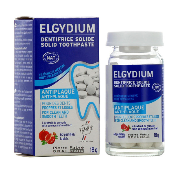 Elgydium Dentifrice Solid Toothpaste Antiplaque 60 tableta
