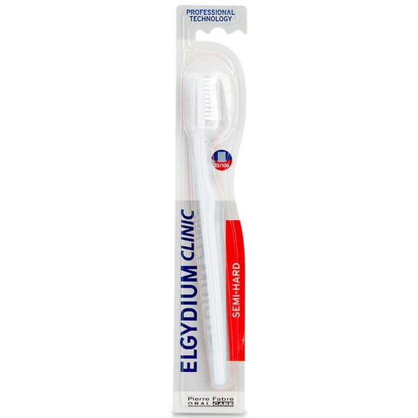 Elgydium Clinic Semi-Hard 25/100 Toothbrush 1 copë - 008 E bardhë