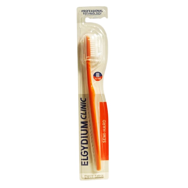 Elgydium Clinic Semi-Hard 25/100 Toothbrush 1 copë - Portokalli