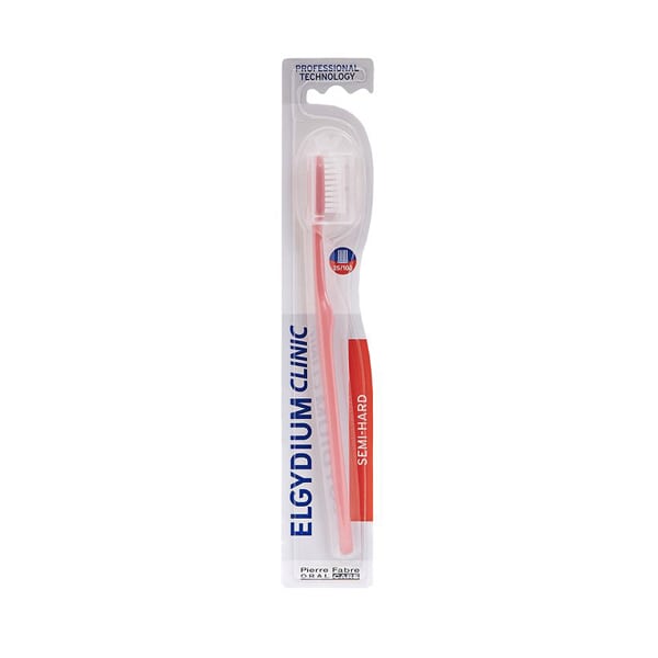 Elgydium Clinic Semi-Hard 25/100 Toothbrush 1 copë - Salmon