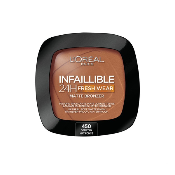 L'Oreal Paris Infallible 24h Fresh Wear Matte Bronzer 9g - 450 Deep Tam