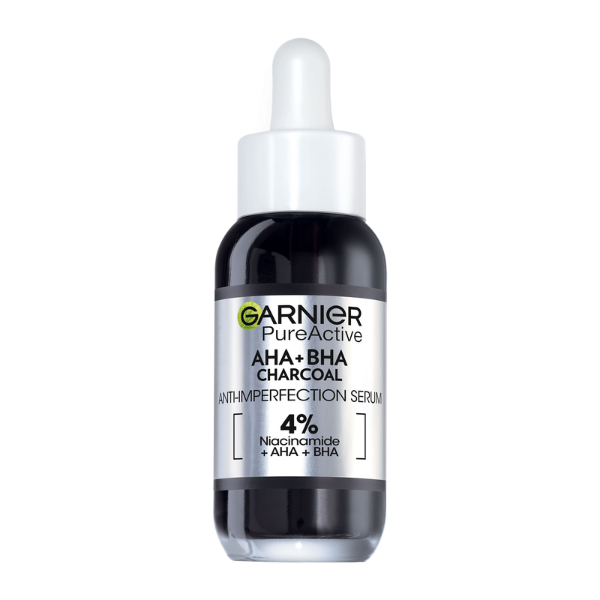 Garnier PureActive AHA+BHA Charcoal Anti-Imperfection Serum 30 ml