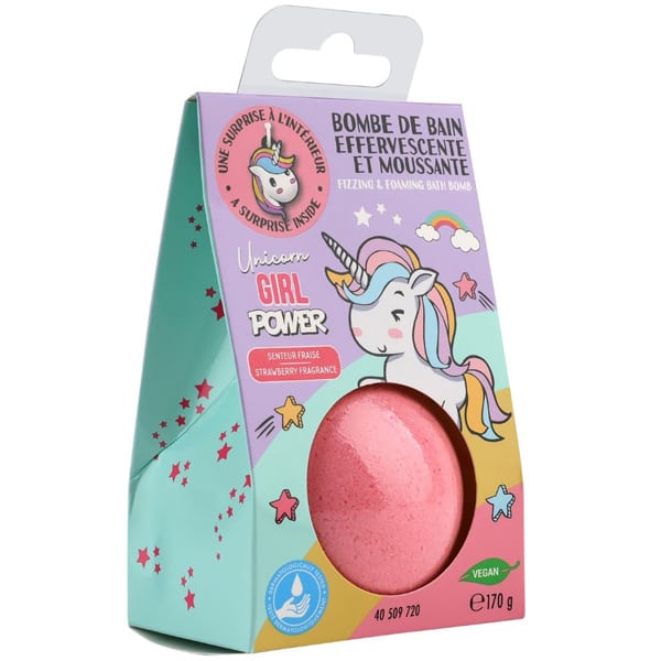 Take Care Unicorn Bath Bomb Strawberry 1 copë
