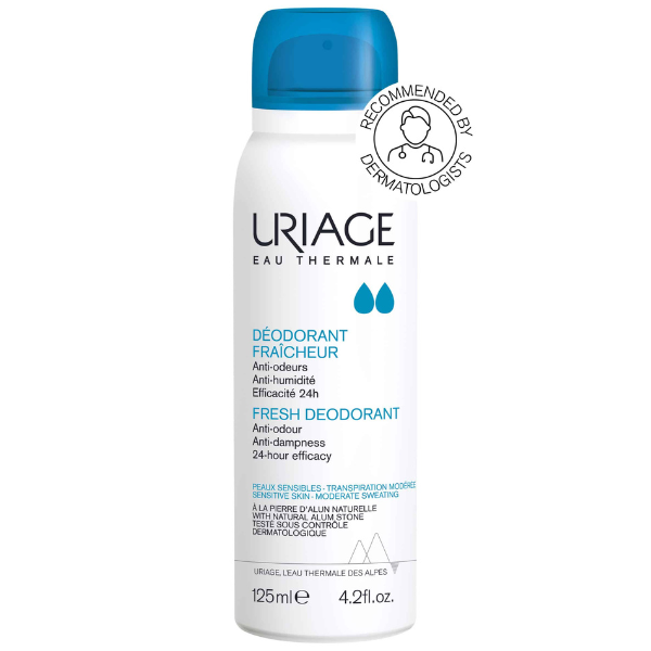 Uriage Fresh Deodorant Spray for Sensitive Skin 24h 125 ml